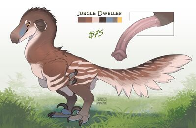 Jungle Dweller
art by qwertydragon
Keywords: dinosaur;theropod;raptor;furry;tapir;hybrid;male;feral;solo;penis;closeup;qwertydragon