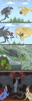Dragon Story
art by kodardragon
Keywords: dragon;dragoness;male;female;feral;humor;non-adult;kodardragon