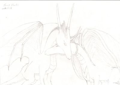 Dragon Lovers
art by raven_heart
Keywords: dragon;dragoness;male;female;M/F;feral;non-adult;raven_heart