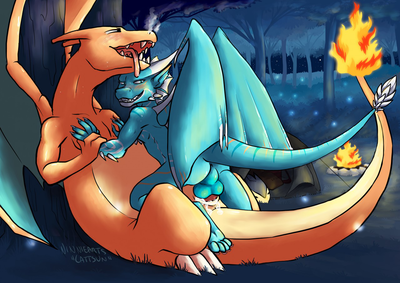 Camping
art by cattsun
Keywords: anime;pokemon;dragon;dragoness;charizard;male;female;anthro;M/F;penis;missionary;vaginal_penetration;spooge;cattsun