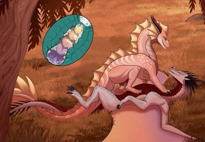 Nessie and Windchill 2 (Wings_of_Fire)
art by CrystalNight55
Keywords: wings_of_fire;icewing;dragon;dragoness;male;female;feral;M/F;penis;cowgirl;vaginal_penetration;internal;ejaculation;spooge;CrystalNight55