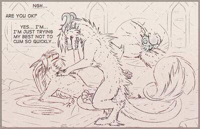 Take Your Time
art by DarkArlett
Keywords: dragon;dragoness;male;female;feral;M/F;penis;vagina;missionary;anal;closeup;spooge;DarkArlett