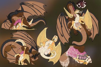 Buffalo and Blaze (Wings_of_Fire)
art by Deckard_Dragon
Keywords: wings_of_fire;mudwing;sandwing;princess_blaze;dragon;dragoness;male;female;feral;M/F;penis;hemipenis;missionary;from_behind;reverse_cowgirl;vaginal_penetration;oral;internal;ejaculation;egg;oviposition;spooge;Deckard_Dragon