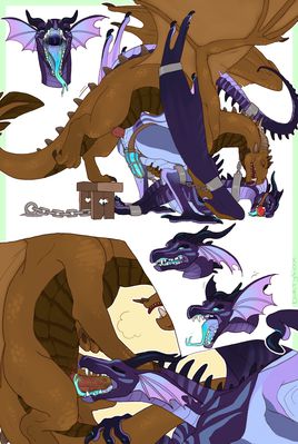 Morkep and Gnuranmox
art by DirtyFox911911
Keywords: dragon;male;feral;M/M;bondage;penis;from_behind;anal;oral;spooge;DirtyFox911911