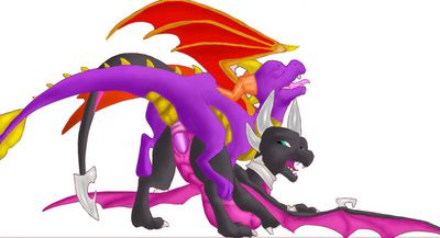 Spyro Mounting Cynder
art by dirtyfox911911
Keywords: videogame;spyro_the_dragon;dragon;dragoness;spyro;cynder;male;female;anthro;M/F;penis;from_behind;vaginal_penetration;dirtyfox911911