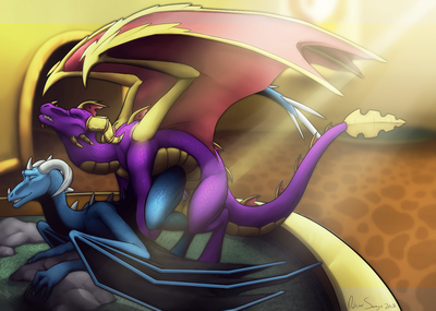 Back For Seconds
art by doktor-savage
Keywords: videogame;spyro_the_dragon;dragon;dragoness;spyro;male;female;anthro;M/F;penis;from_behind;spooge;doktor-savage