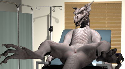 Dragoness Exam Table
art by wooky
Keywords: dragoness;female;anthro;solo;vagina;cgi;wooky
