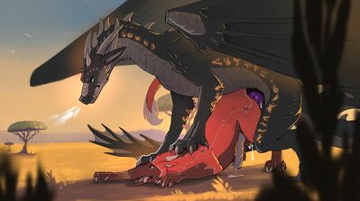 Dracuss and Seraphis
art by feognia
Keywords: dragon;felkin;male;feral;M/M;penis;from_behind;anal;spooge;feognia