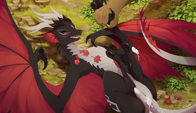 I Caught a Wyvern
art by HanabiRYU
Keywords: dragoness;wyvern;female;feral;solo;vagina;spooge;HanabiRYU
