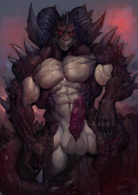 Hi There Sexy
art by goroguro
Keywords: videogame;fallout;lizard;reptile;deathclaw;male;anthro;solo;penis;goroguro