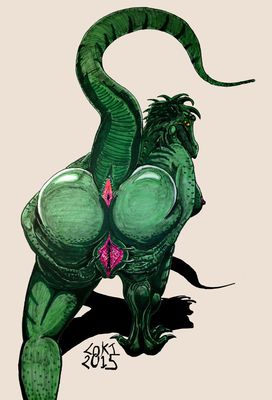 Lizard
art by lokidragon
Keywords: lizard;female;anthro;breasts;solo;vagina;lokidragon