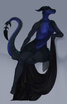 Nightwing Goddess (Wings_of_Fire)
art by LoonieLoo
Keywords: wings_of_fire;nightwing;dragoness;female;anthro;breasts;solo;suggestive;Loonie_Loo