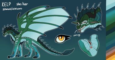 Kelp Reference (Wings_of_Fire)
art by MaxForreal
Keywords: wings_of_fire;leafwing;seawing;hybrid;dragoness;female;feral;solo;vagina;closeup;reference;MaxForreal