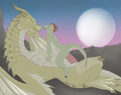 Paarthurnax and Argonian
unknown artist
Keywords: videogame;skyrim;dragon;wyvern;male;feral;argonian;female;anthro;M/F;penis;cowgirl