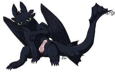 Playful Toothless
art by mosny and silver-weed
Keywords: how_to_train_your_dragon;httyd;toothless;night_fury;dragon;feral;male;solo;penis;spooge;mosny;silver-weed