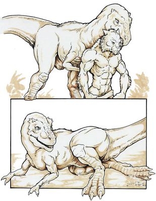 Prey For Me 5
art by chris_sawyer
Keywords: comic;dinosaur;theropod;tyrannosaurus_rex;trex;furry;feline;smilodon;male;female;feral;anthro;M/F;cloaca;solo;chris_sawyer