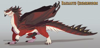 Rakarth Cinderscorn
art by qwertydragon
Keywords: dragon;male;feral;solo;penis;qwertydragon