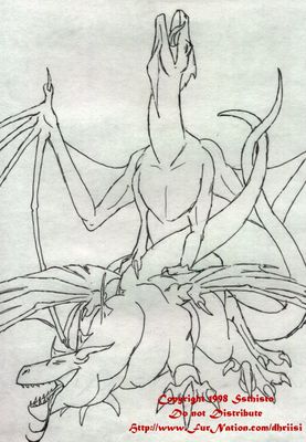 Dragons Mating
art by ssthisto
Keywords: dragon;dragoness;male;female;feral;M/F;from_behind;ssthisto