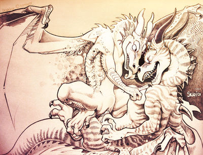 Laying Drakkor
art by skadjer
Keywords: dragon;dragoness;male;female;feral;drakkor;M/F;cowgirl;penis;vaginal_penetration;spooge;skadjer