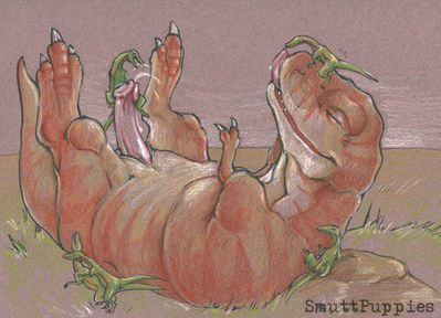 Rex Sex
art by SmuttPuppies
Keywords: dinosaur;theropod;tyrannosaurus_rex;trex;coelophysis;male;feral;M/M;orgy;penis;masturbation;from_behind;macro;spooge;orgasm;ejaculation;SmuttPuppies