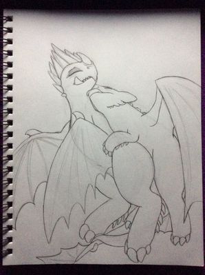 Stormfly and Toothless
art by baalluri
Keywords: how_to_train_your_dragon;httyd;night_fury;deadly_nadder;toothless;stormfly;dragon;dragoness;wyvern;male;female;anthro;M/F;spoons;romance;suggestive;baalluri