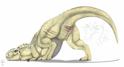 Tarbosaurus Presenting
art by TheOtherSide24
Keywords: dinosaur;theropod;tarbosaurus;female;feral;solo;cloaca;presenting;TheOtherSide24