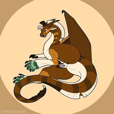 Cinnamon Buns (Wings_of_Fire)
art by TwinThinkers
Keywords: wings_of_fire;sandwing;dragoness;female;feral;solo;vagina;presenting;TwinThinkers