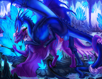 Crystal Caverns
art by acidapluvia
Keywords: dragon;dragoness;male;female;feral;M/F;penis;from_behind;vaginal_penetration;spooge;acidapluvia