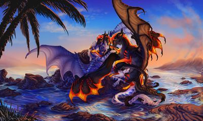 Volcanic Scene
art by acidapluvia
Keywords: dragon;feral;male;M/M;threeway;missionary;from_behind;penis;anal;acidapluvia