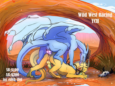 Wild West Racing (WIP)
art by adopt_planet
Keywords: dragon;male;feral;M/M;penis;from_behind;anal;adopt_planet