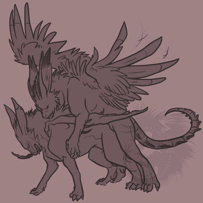 Gryphons Mating
art by airu
Keywords: gryphon;male;female;feral;M/F;from_behind;airu