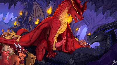 The Dragon Show
art by aky_the_clever_dragon
Keywords: dungeons_and_dragons;kobold;dragon;male;feral;anthro;M/M;penis;cowgirl;anal;aky_the_clever_dragon