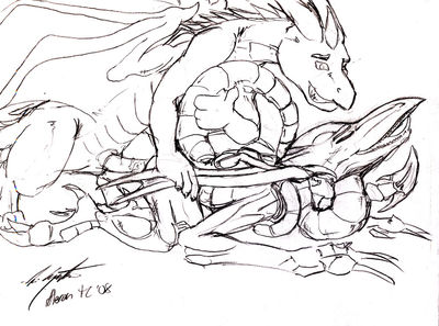 Nemmy and Ridley
art by aleron
Keywords: videogame;metroid;ridley;dragon;feral;male;M/M;penis;anal;from_behind;spooge;aleron
