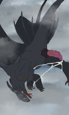 Toothless in Flight
art by alm0nd and spicydrag0n
Keywords: how_to_train_your_dragon;httyd;night_fury;toothless;dragon;male;feral;solo;penis;ejaculation;spooge;alm0nd;spicydrag0n