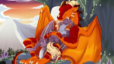 Dranavok and Laggron (Wings_of_Fire)
art by amy-past
Keywords: wings_of_fire;skywing;dragon;feral;romance;non-adult;amy-past