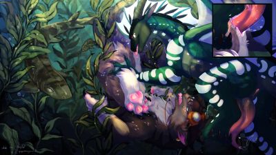Under the Water (Wings_of_Fire)
art by amy-past
Keywords: wings_of_fire;seawing;dragon;furry;canine;wolf;male;female;feral;M/F;penis;vagina;69;oral;vaginal_penetration;closeup;spooge;amy-past