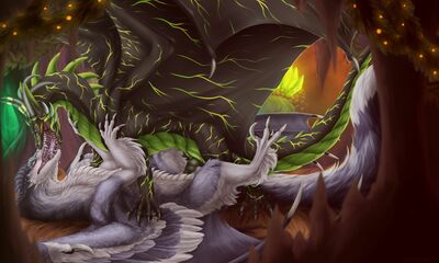 Fun in Andromeda's Lair
art by andr0meda
Keywords: dragon;dragoness;male;female;feral;M/F;penis;missionary;vaginal_penetration;andr0meda