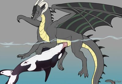 Surprise From Below
art by angellsview3
Keywords: dragon;furry;cetacean;orca;male;female;feral;M/F;penis;vagina;oral;angellsview3