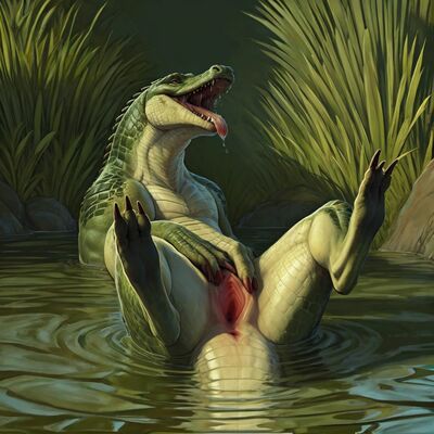 Gator Spread
unknown creator
Keywords: crocodilian;alligator;female;feral;solo;vagina;spread;cgi