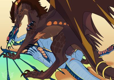 Beetle and Ignivor (Wings_of_Fire)
art by anonymous_gardevoir
Keywords: wings_of_fire;rainwing;;dragon;dragoness;male;female;feral;M/F;penis;missionary;vaginal_penetration;anonymous_gardevoir