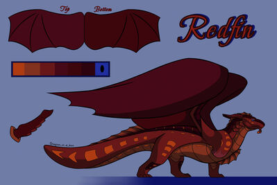 Redfin Reference (Wings_of_Fire)
art by antaress
Keywords: wings_of_fire;seawing;dragon;male;feral;solo;penis;reference;antaress