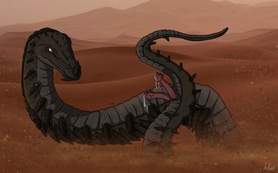 Desert Serpent Ambush
art by antlered
Keywords: dragon;snake;serpent;male;feral;solo;penis;hemipenis;spooge;antlered