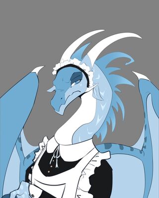 Winter Maid (Wings_of_Fire)
art by aomamesbeast
Keywords: wings_of_fire;icewing;winter;dragon;male;feral;solo;maid;non-adult;aomamesbeast