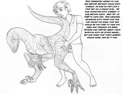 Man and Velociraptor Having Sex 1
art by arania
Keywords: beast;dinosaur;theropod;raptor;velociraptor;female;feral;human;man;male;transformation;M/F;penis;from_behind;arania