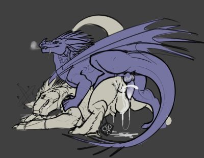 Mating the Felkin (Wings_of_Fire)
art by arelus
Keywords: wings_of_fire;nightwing;icewing;hybrid;dragon;felkin;male;feral;M/M;penis;from_behind;anal;spooge;arelus