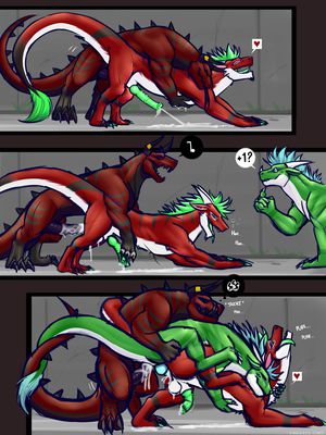 Three Friendly Males
art by arelus
Keywords: comic;dragon;male;feral;M/M;threeway;penis;from_behind;anal;spooge;arelus