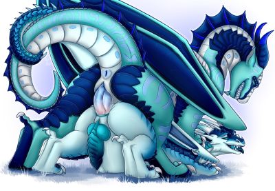 Blizzard Bred (Wings_of_Fire)
art by arkadesart
Keywords: wings_of_fire;icewing;seawing;dragon;male;feral;M/M;penis;from_behind;anal;spooge;arkadesart