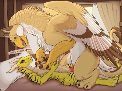 Gryphon On Top
art by arti-ramon
Keywords: gryphon;dragon;male;female;feral;M/F;penis;cowgirl;vaginal_penetration;arti-ramon