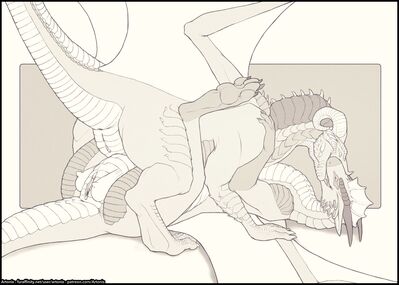 Dragon Kisses
art by artonis
Keywords: dragoness;female;feral;lesbian;missionary;vagina;suggestive;artonis