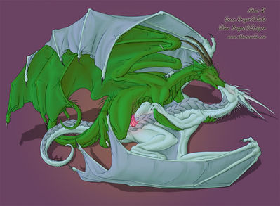 Jaiko and Zephyrr Mating
art by athus
Keywords: dragon;dragoness;male;female;feral;M/F;penis;missionary;vaginal_penetration;spooge;athus